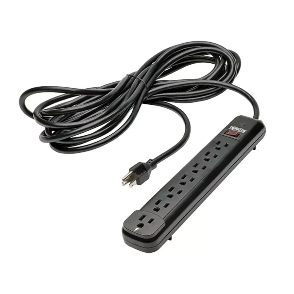 Power Strip, 25-Ft. Cord, Black